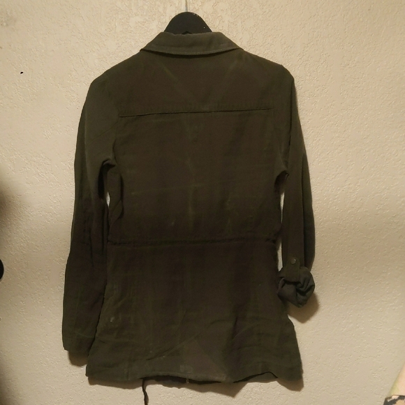 Kismet Green Utility Jacket with Drawstring Waist - Picture 3 of 3